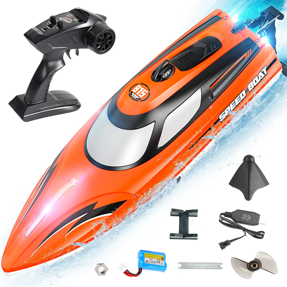 LED Blast RC Boat: 25 KM/H Thrills for Kids and Adults Unleashed on the Water