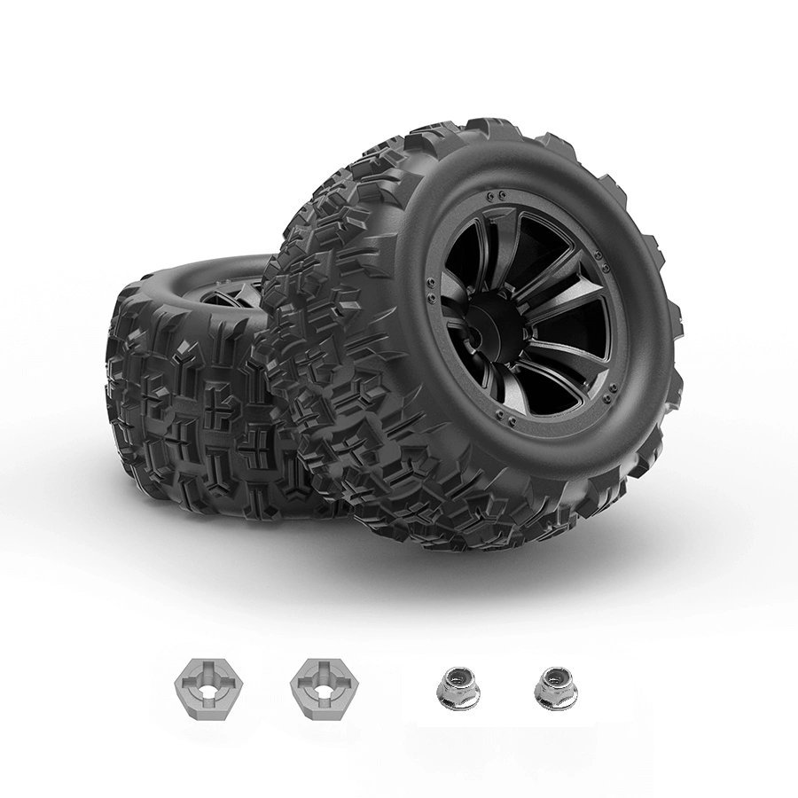 Ready to Roll! RC Car Wheels & Tires Set (16300B) - Upgrade Your Ride! (2PCS)
